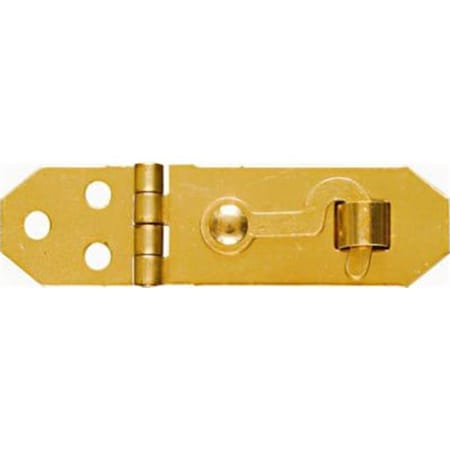 Eat-In N211-912 0.75 x 2.75 in. Bright Brass Finish Solid Brass Hasp EA585229